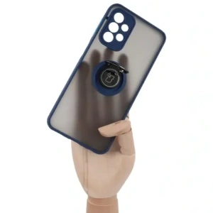 Hurtownia GSM - Etui z uchwytem na palec Bizon Case Hybrid Ring do Galaxy A23 4G / 5G, przydymione z granatową ramką - BIZ7375 - {ean13} - Hurt