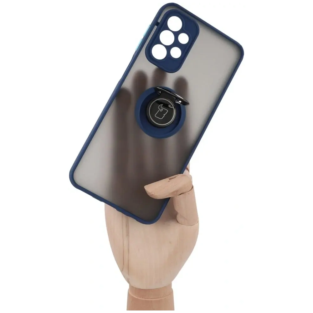Wholesale Bizon Case Hybrid Ring Samsung Galaxy A23 4G / 5G smoky with a navy blue frame - BIZ7375 - {ean13} - Hurt