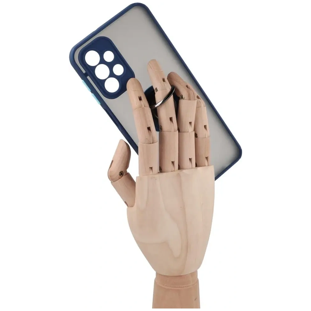 Wholesale Bizon Case Hybrid Ring Samsung Galaxy A23 4G / 5G smoky with a navy blue frame - BIZ7375 - {ean13} - Hurt