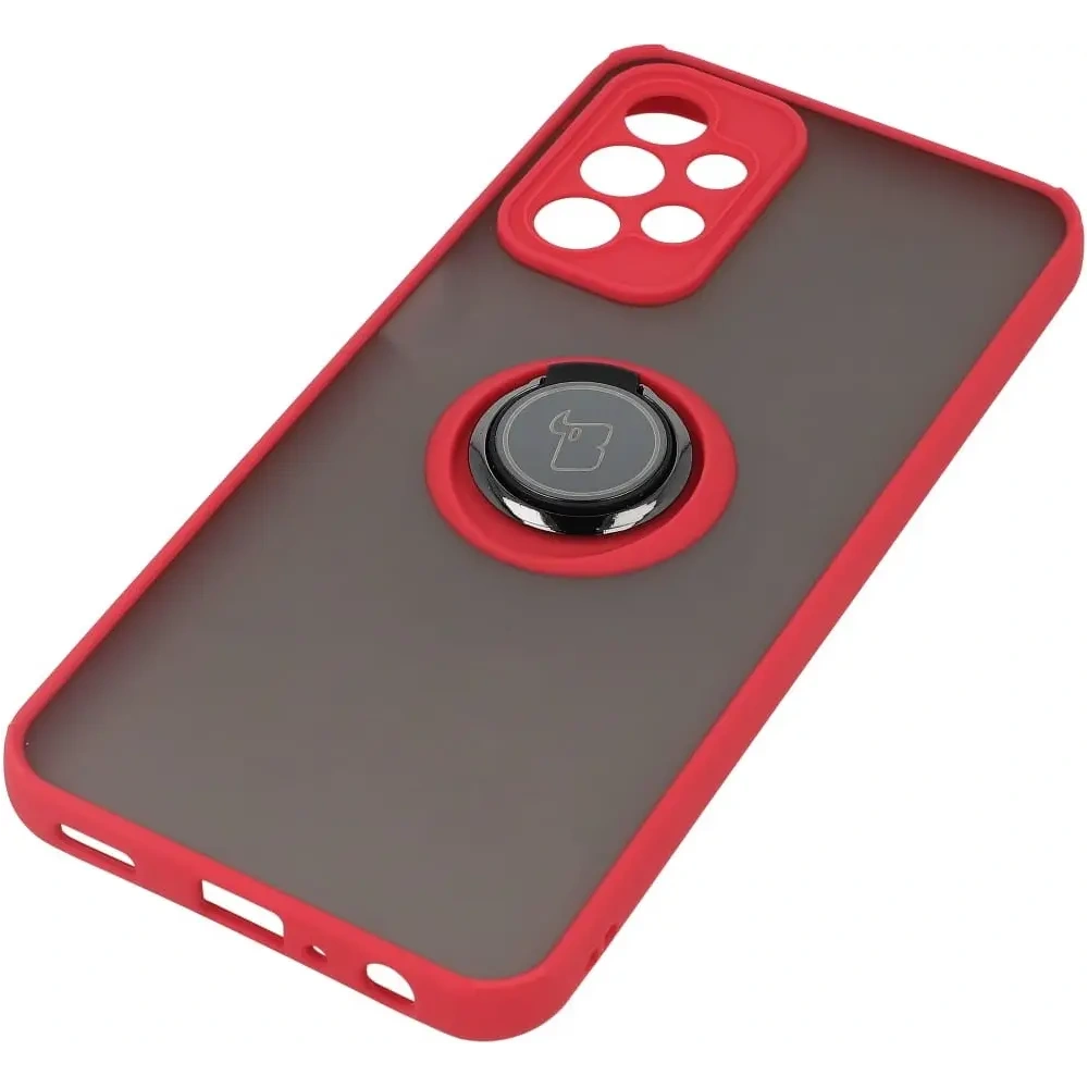 Hurtownia GSM - Bizon Case Hybrid Ring Samsung Galaxy A23 4G / 5G fumuriu cu un cadru roșu - BIZ7376 - {ean13} - Hurt