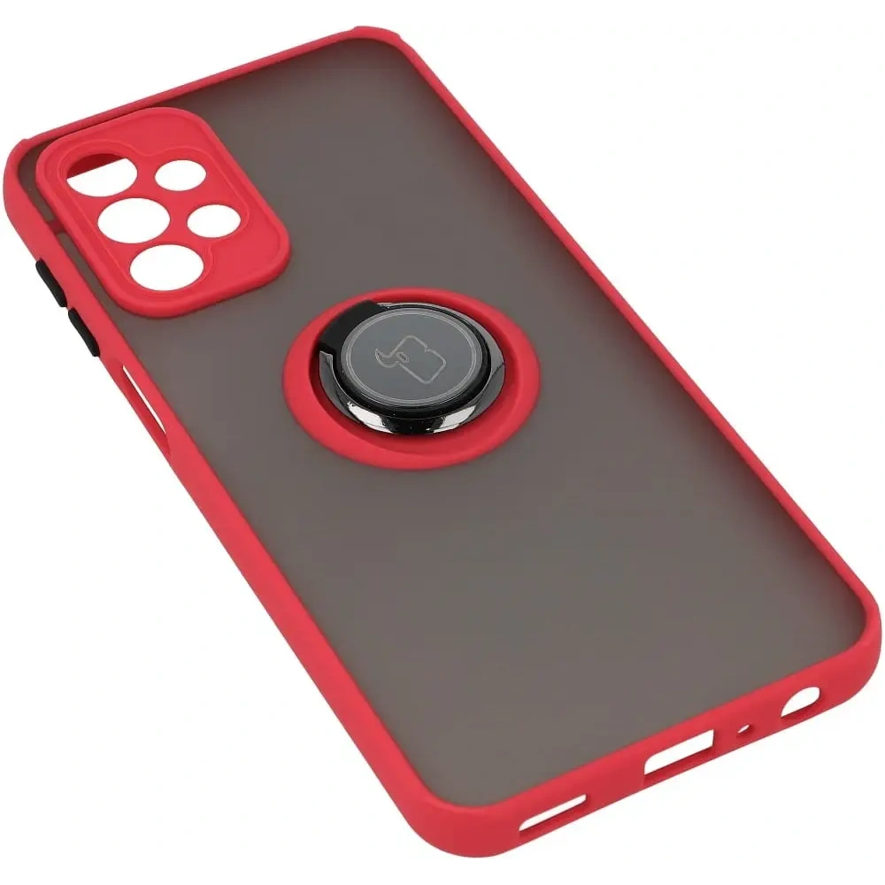 Hurtownia GSM - Bizon Case Hybrid Ring Samsung Galaxy A23 4G / 5G fumuriu cu un cadru roșu - BIZ7376 - {ean13} - Hurt