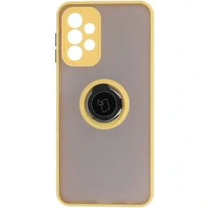 Hurtownia GSM - Bizon Case Hybrid Ring Samsung Galaxy A23 4G / 5G fumurie cu un cadru galben - BIZ7377 - {ean13} - Hurt