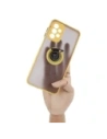 Wholesale Bizon Case Hybrid Ring Samsung Galaxy A23 4G / 5G smoky with a yellow frame - BIZ7377 - {ean13} - Hurt