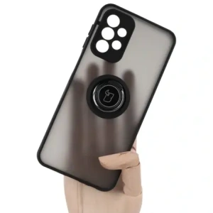 Hurtownia GSM - Etui z uchwytem na palec Bizon Case Hybrid Ring do Galaxy A23 4G / 5G, przydymione z czarną ramką - BIZ7378 - {ean13} - Hurt