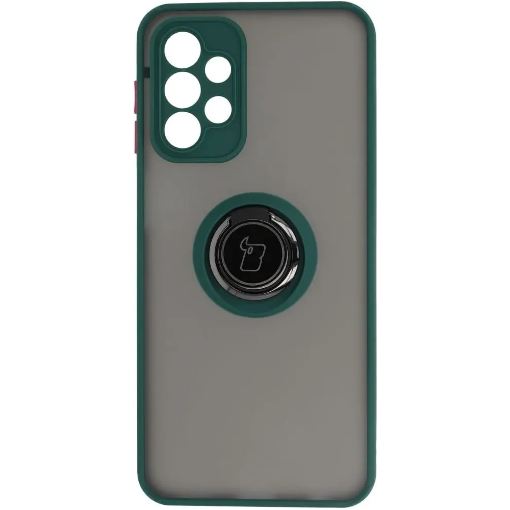 Wholesale Bizon Case Hybrid Ring Samsung Galaxy A23 4G / 5G smoky with a dark green frame - BIZ7381 - {ean13} - Hurt