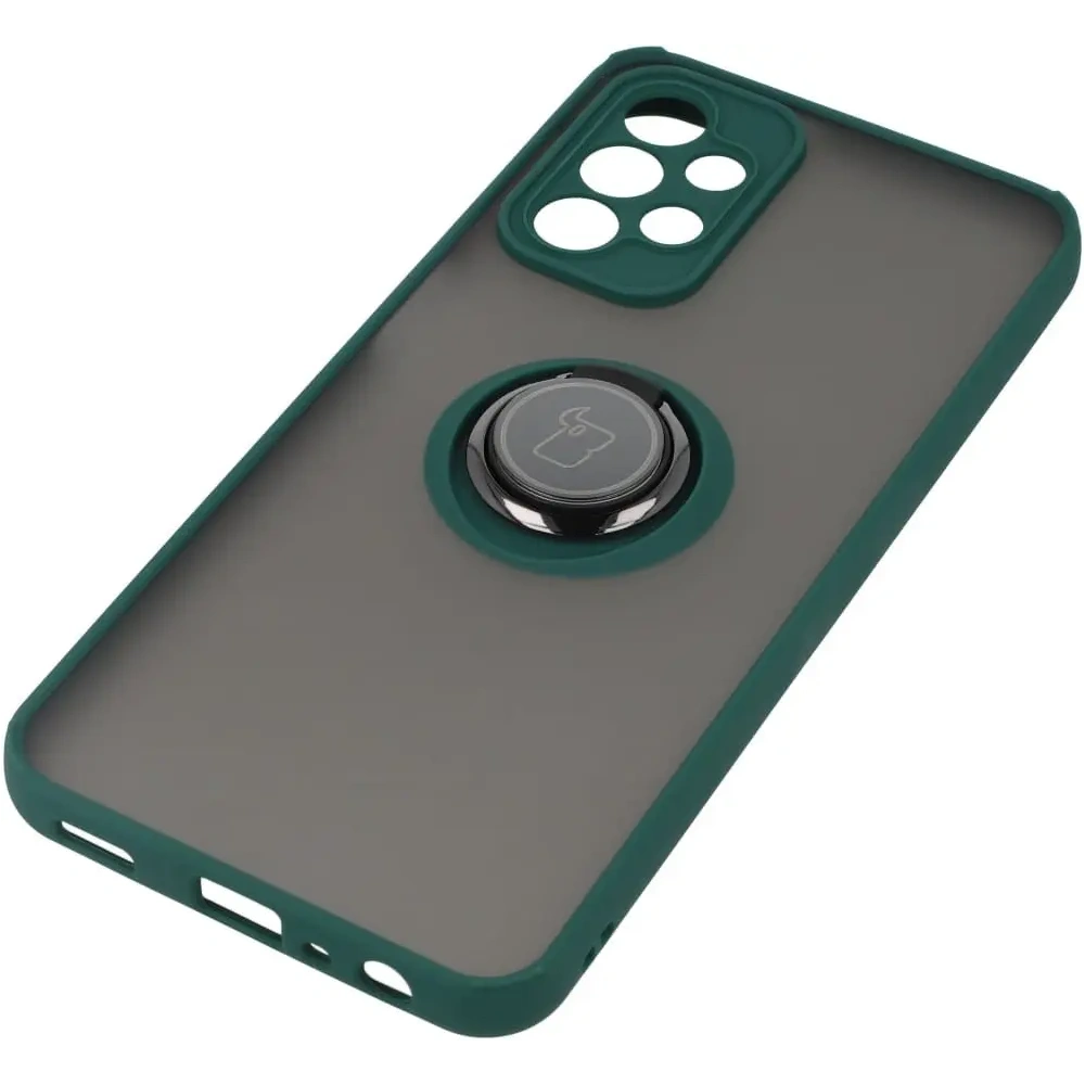Wholesale Bizon Case Hybrid Ring Samsung Galaxy A23 4G / 5G smoky with a dark green frame - BIZ7381 - {ean13} - Hurt