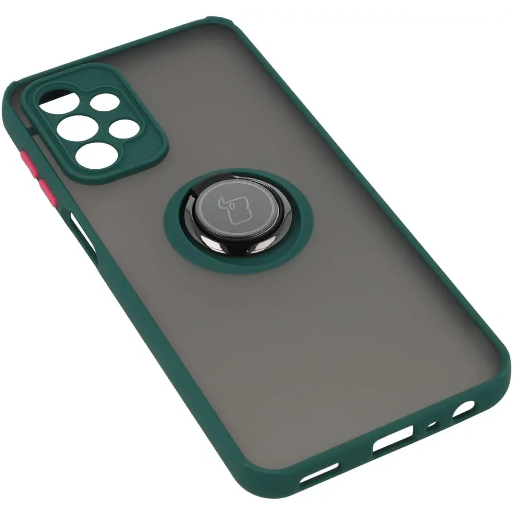 Wholesale Bizon Case Hybrid Ring Samsung Galaxy A23 4G / 5G smoky with a dark green frame - BIZ7381 - {ean13} - Hurt