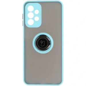 Hurtownia GSM - Etui z uchwytem na palec Bizon Case Hybrid Ring do Galaxy A23 4G / 5G, przydymione z jasnoniebieską ramką - BIZ7382 - {ean13} - Hurt