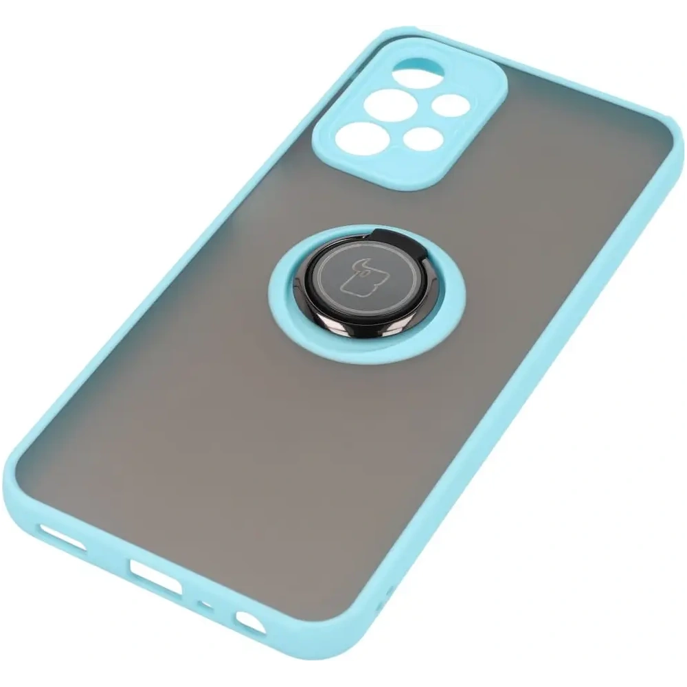Hurtownia GSM - Bizon Case Hybrid Ring Samsung Galaxy A23 4G / 5G fumuriu cu un cadru de culoare albastru deschis - BIZ7382 - {ean13} - Hurt