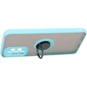 Hurtownia GSM - Etui z uchwytem na palec Bizon Case Hybrid Ring do Galaxy A23 4G / 5G, przydymione z jasnoniebieską ramką - BIZ7382 - {ean13} - Hurt