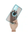Hurtownia GSM - Etui z uchwytem na palec Bizon Case Hybrid Ring do Samsung Galaxy A23 4G / 5G przydymione z jasnoniebieską ramką - BIZ7382 - {ean13} - Hurt