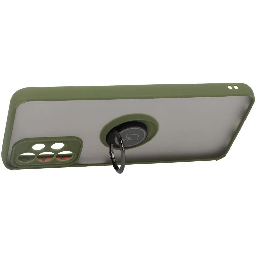 Wholesale Bizon Case Hybrid Ring Samsung Galaxy A23 4G / 5G smoky with a green frame - BIZ7383 - {ean13} - Hurt