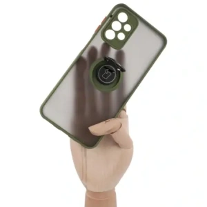 Hurtownia GSM - Bizon Case Hybrid Ring Samsung Galaxy A23 4G / 5G fumuriu cu un cadru verde - BIZ7383 - {ean13} - Hurt