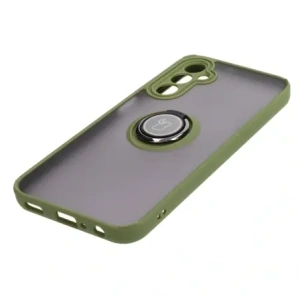 Hurtownia GSM - Etui z uchwytem na palec Bizon Case Hybrid Ring do Samsung Galaxy A24 4G kouřové se zeleným rámem - BIZ938 - {ean13} - Hurt