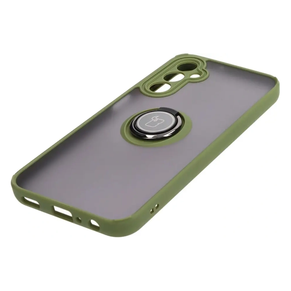 Hurtownia GSM - Bizon Case Hybrid Ring Samsung Galaxy A24 4G fumuriu cu un cadru verde - BIZ938 - {ean13} - Hurt