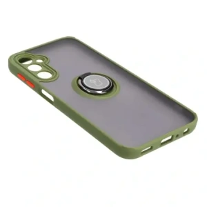 Hurtownia GSM - Etui z uchwytem na palec Bizon Case Hybrid Ring do Samsung Galaxy A24 4G kouřové se zeleným rámem - BIZ938 - {ean13} - Hurt