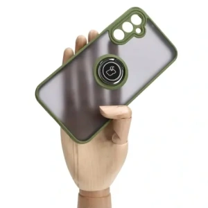 Hurtownia GSM - Bizon Case Hybrid Ring Samsung Galaxy A24 4G fumuriu cu un cadru verde - BIZ938 - {ean13} - Hurt