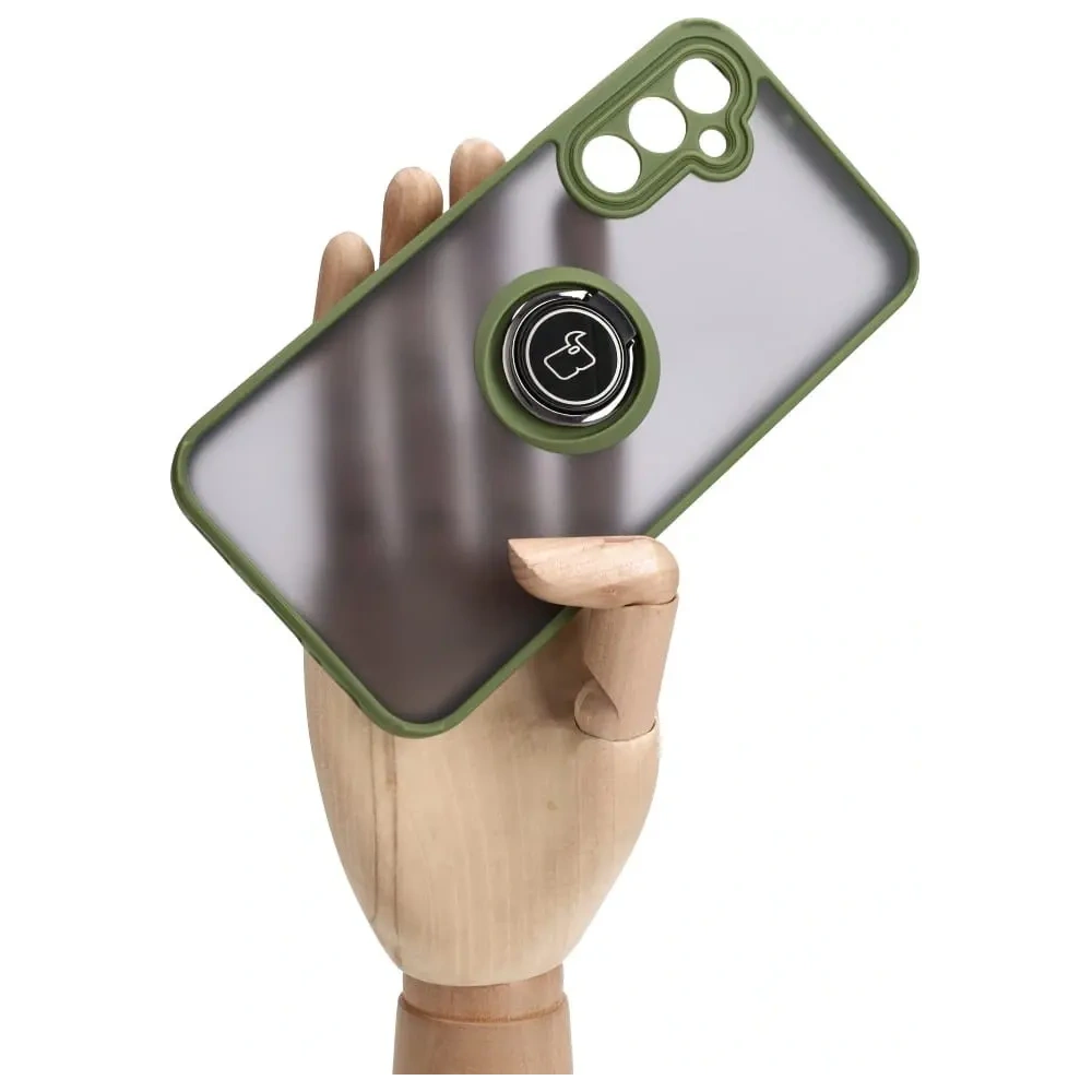 Hurtownia GSM - Bizon Case Hybrid Ring Samsung Galaxy A24 4G fumuriu cu un cadru verde - BIZ938 - {ean13} - Hurt