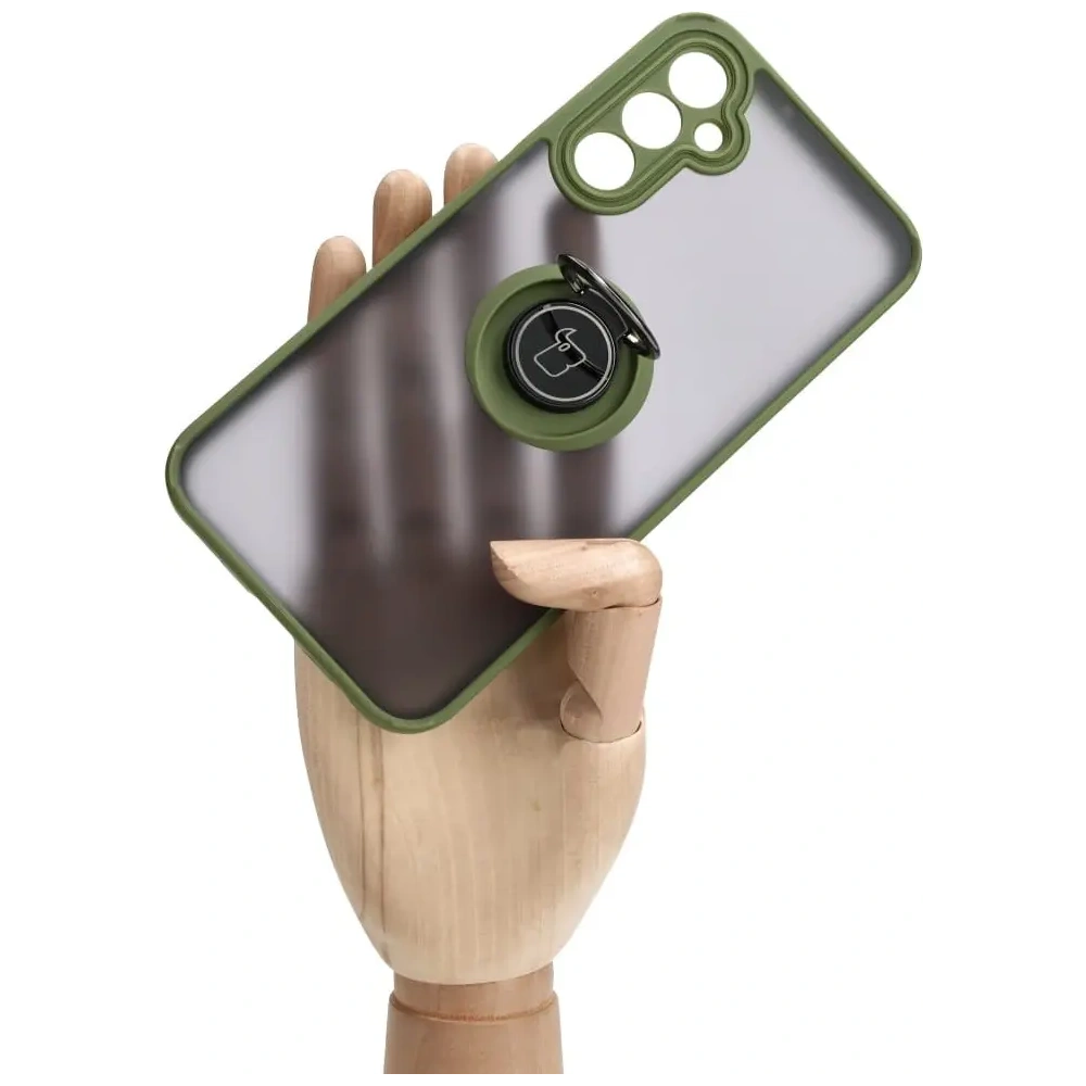 Hurtownia GSM - Bizon Case Hybrid Ring Samsung Galaxy A24 4G fumuriu cu un cadru verde - BIZ938 - {ean13} - Hurt