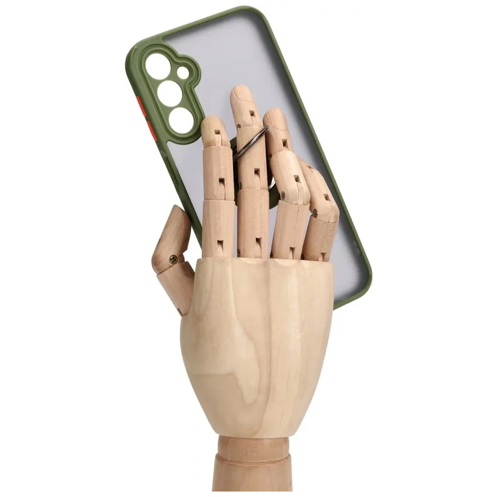 Hurtownia GSM - Bizon Case Hybrid Ring Samsung Galaxy A24 4G fumuriu cu un cadru verde - BIZ938 - {ean13} - Hurt