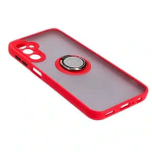 Hurtownia GSM - Etui s úchytem na prst Bizon Case Hybrid Ring do Samsung Galaxy A24 4G kouřové s červeným rámem - BIZ939 - {ean13} - Hurt