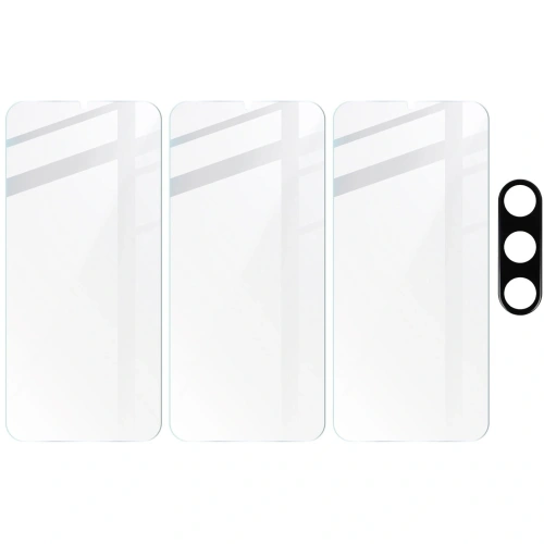 3x Szkło na ekran + szkło na aparat BIZON Clear Pack do Samsung Galaxy A24