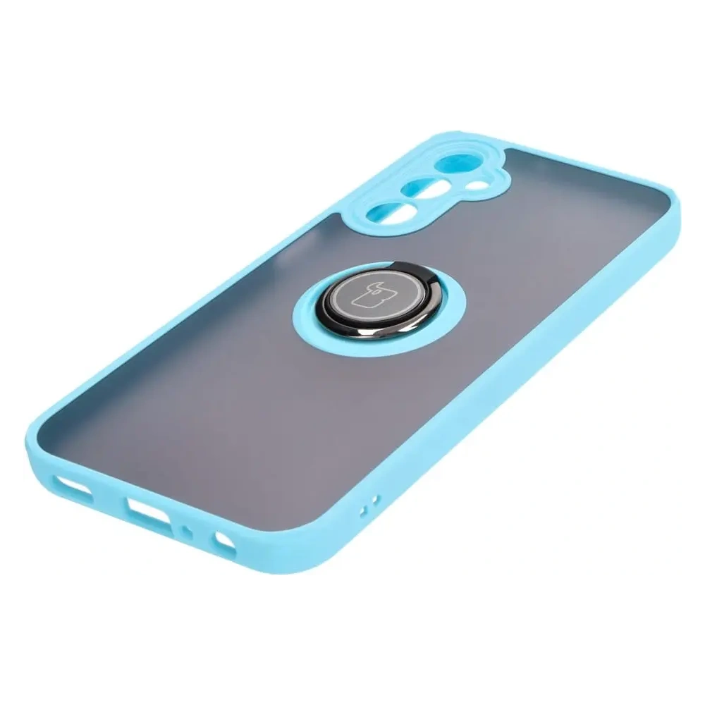 Hurtownia GSM - Bizon Case Hybrid Ring Samsung Galaxy A24 4G rauchig mit einem hellblauen Rahmen - BIZ946 - {ean13} - Hurt