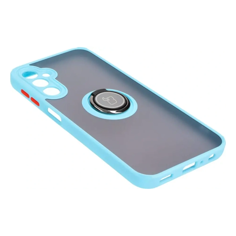 Hurtownia GSM - Bizon Case Hybrid Ring Samsung Galaxy A24 4G fumuriu cu un cadru bleu deschis - BIZ946 - {ean13} - Hurt