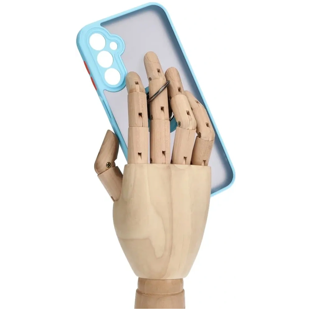 Hurtownia GSM - Bizon Case Hybrid Ring Samsung Galaxy A24 4G füstös színű, világoskék kerettel - BIZ946 - {ean13} - Hurt