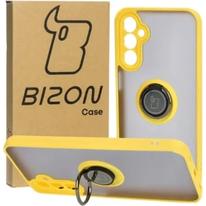 Hurtownia GSM - Etui s úchopem na prst Bizon Case Hybrid Ring pro Samsung Galaxy A24 4G kouřové s žlutým rámem - BIZ947 - {ean13} - Hurt