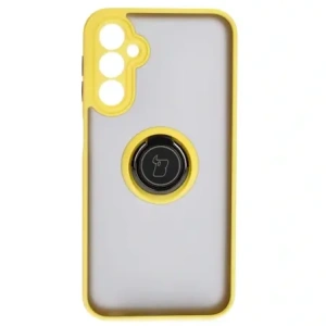 Hurtownia GSM - Etui s úchopem na prst Bizon Case Hybrid Ring pro Samsung Galaxy A24 4G kouřové s žlutým rámem - BIZ947 - {ean13} - Hurt