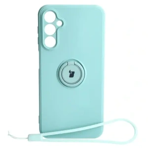 Hurtownia GSM - Etui Bizon Case Silicone Ring Sq do Samsung Galaxy A24 tyrkysové - BIZ949 - {ean13} - Hurt