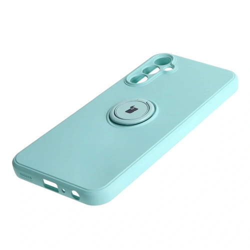 Etui Bizon Case Silicone Ring Sq do Samsung Galaxy A24 turkusowe