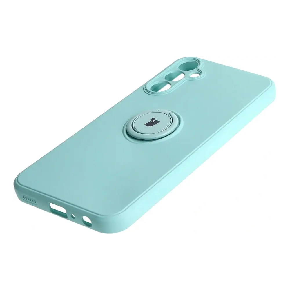 Hurtownia GSM - Etui Bizon Case Silicone Ring Sq do Samsung Galaxy A24 tyrkysové - BIZ949 - {ean13} - Hurt