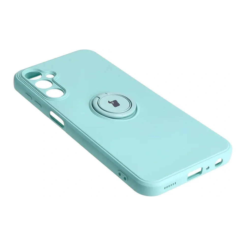 Hurtownia GSM - Etui Bizon Case Silicone Ring Sq do Samsung Galaxy A24 tyrkysové - BIZ949 - {ean13} - Hurt