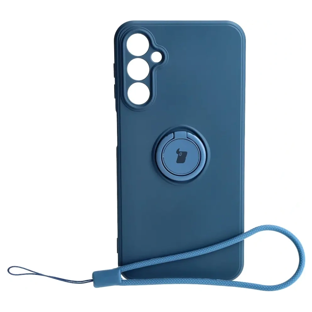 Hurtownia GSM - Etui Bizon Case Silicone Ring Sq do Samsung Galaxy A24 modré - BIZ950 - {ean13} - Hurt