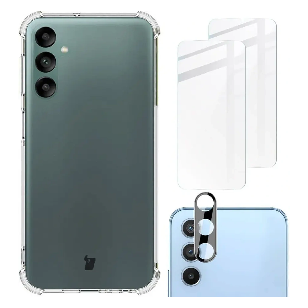 Hurtownia GSM - Bizon Case Clear Pack carcasă + 2x sticlă pentru ecran + sticlă pentru lentilă Samsung Galaxy A24 clar - BIZ956 - {ean13} - Hurt