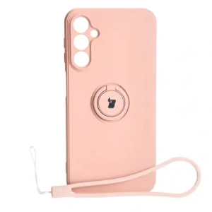 Hurtownia GSM - Etui Bizon Case Silicone Ring Sq do Samsung Galaxy A24 světle růžové - BIZ958 - {ean13} - Hurt