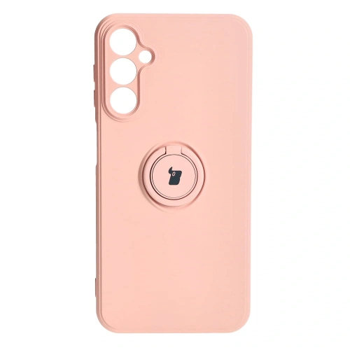 Etui Bizon Case Silicone Ring Sq do Samsung Galaxy A24 jasnoróżowe
