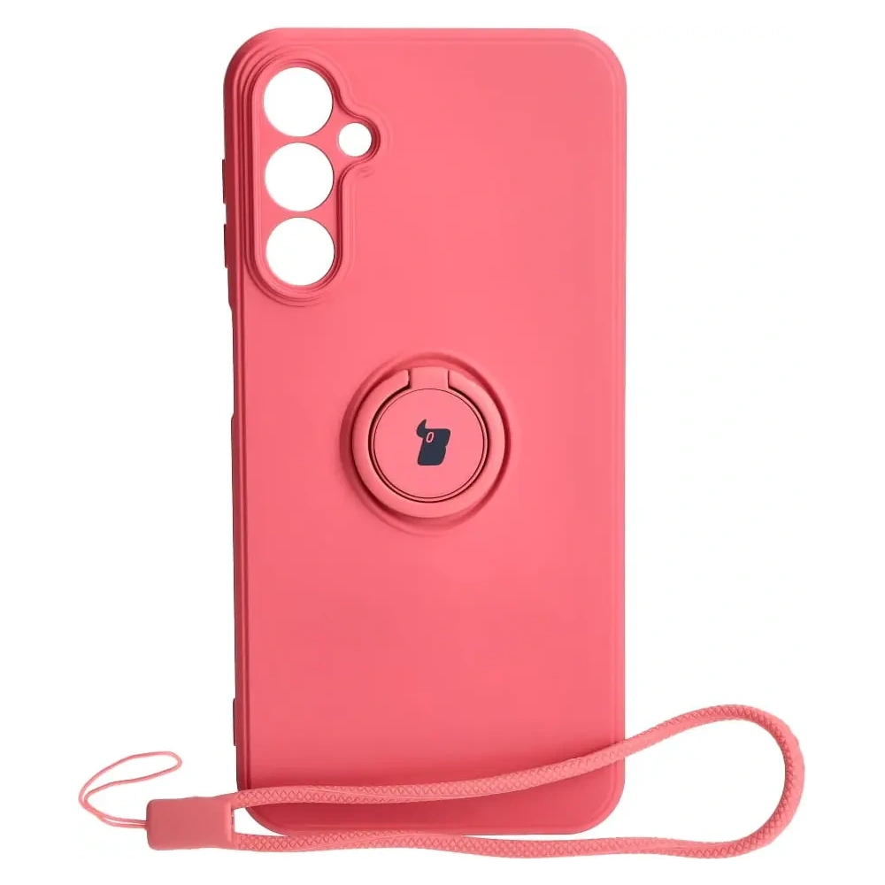 Hurtownia GSM - Etui Bizon Case Silicone Ring Sq do Samsung Galaxy A24 špinavá růžová - BIZ959 - {ean13} - Hurt