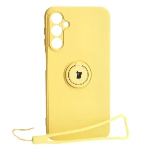 Hurtownia GSM - Etui Bizon Case Silicone Ring Sq do Samsung Galaxy A24 žluté - BIZ961 - {ean13} - Hurt