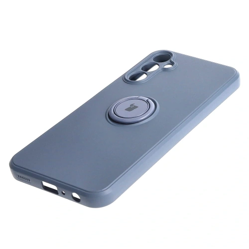 Etui Bizon Case Silicone Ring Sq do Samsung Galaxy A24 szare