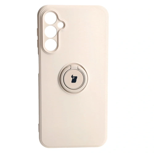 Etui Bizon Case Silicone Ring Sq do Samsung Galaxy A24 beżowe
