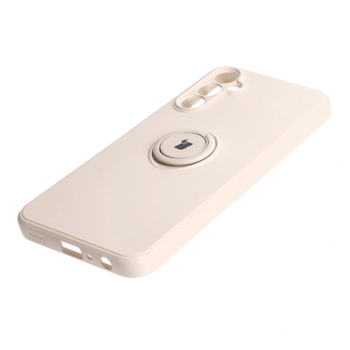 Etui Bizon Case Silicone Ring Sq do Samsung Galaxy A24 beżowe