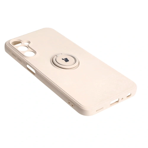 Etui Bizon Case Silicone Ring Sq do Samsung Galaxy A24 beżowe