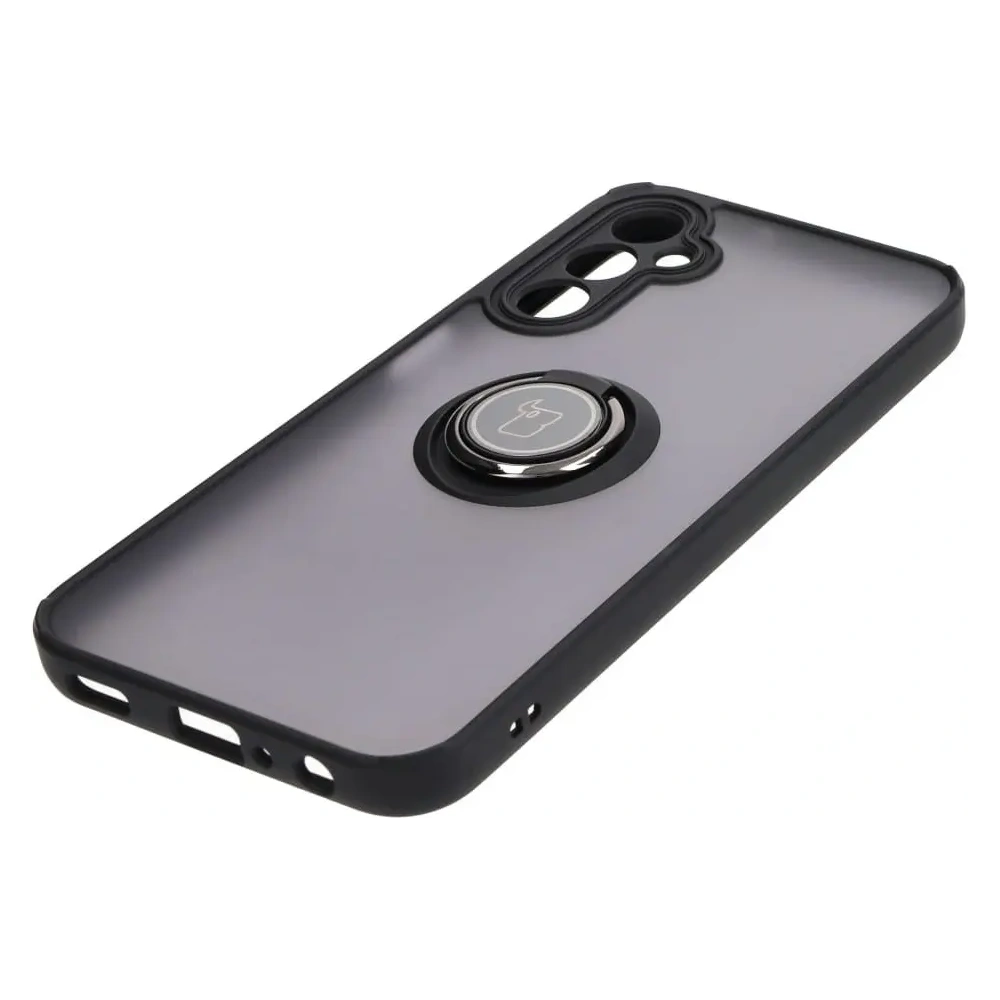 Hurtownia GSM - Bizon Case Hybrid Ring Samsung Galaxy A24 4G fumuriu cu un cadru negru - BIZ967 - {ean13} - Hurt
