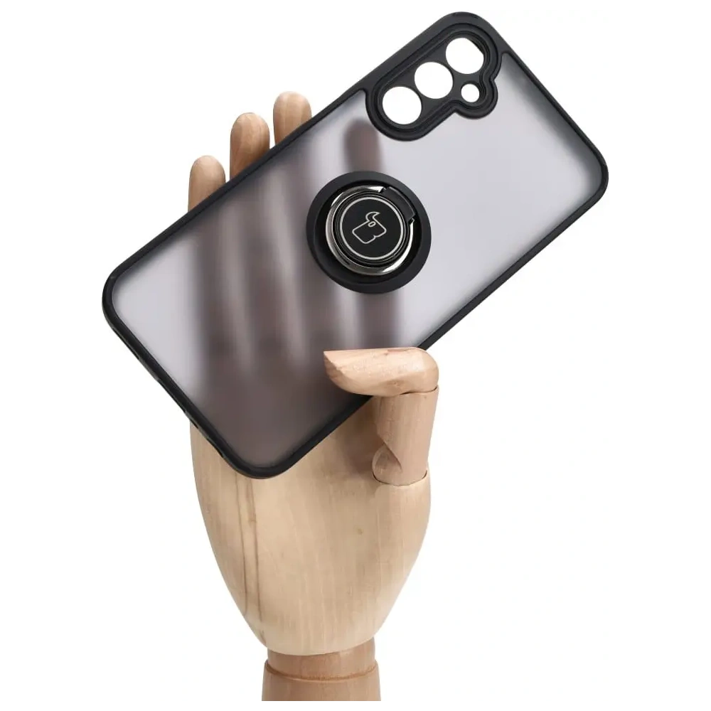 Hurtownia GSM - Bizon Case Hybrid Ring Samsung Galaxy A24 4G fumuriu cu un cadru negru - BIZ967 - {ean13} - Hurt