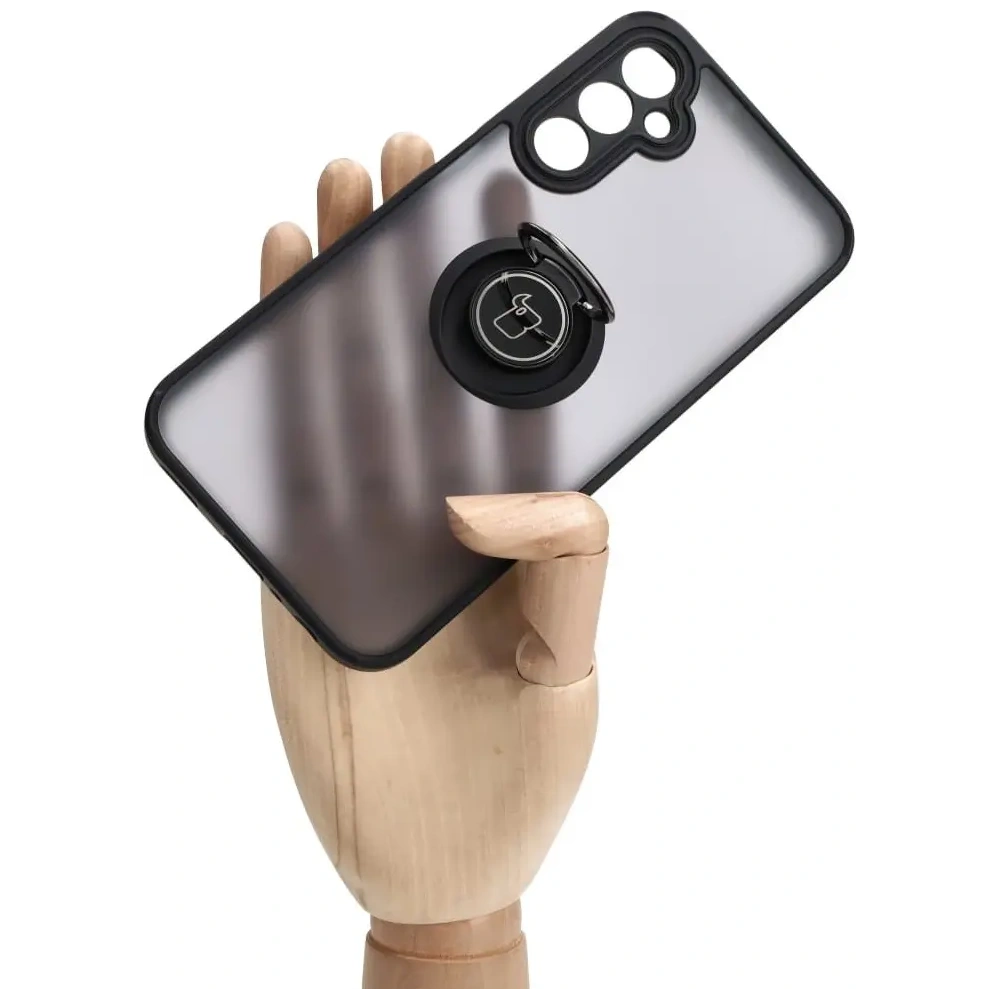 Hurtownia GSM - Bizon Case Hybrid Ring Samsung Galaxy A24 4G fumuriu cu un cadru negru - BIZ967 - {ean13} - Hurt