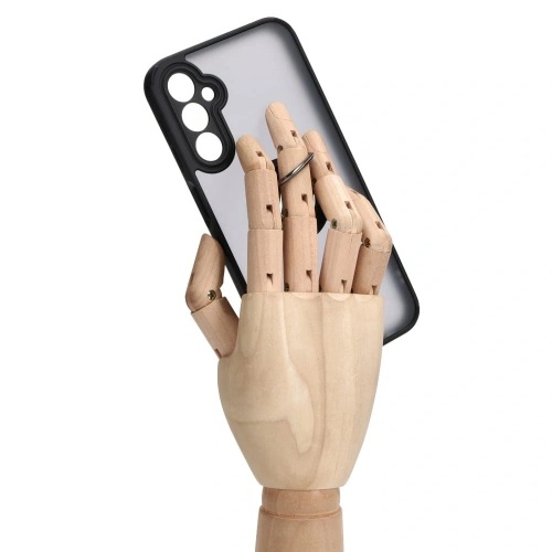 Etui z uchwytem na palec Bizon Case Hybrid Ring do Samsung Galaxy A24 4G przydymione z czarną ramką