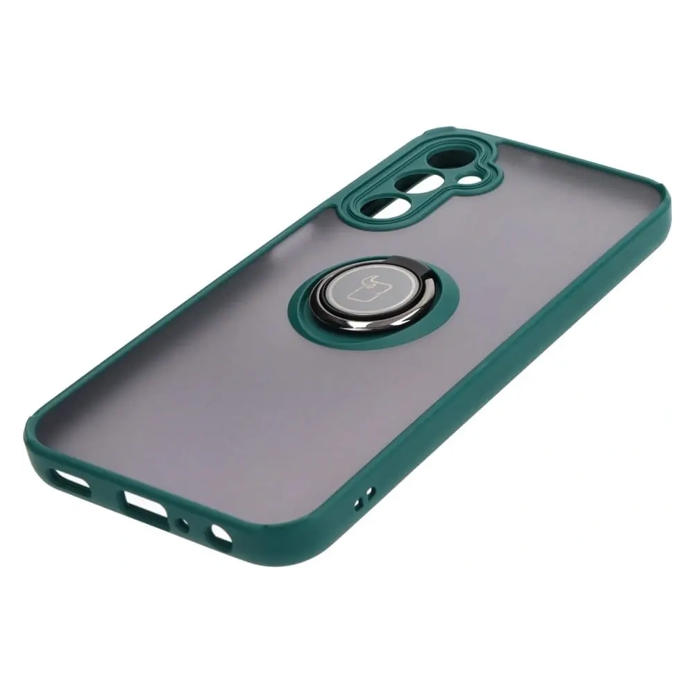 Wholesale Bizon Case Hybrid Ring Samsung Galaxy A24 4G smoky with a dark green frame - BIZ971 - {ean13} - Hurt